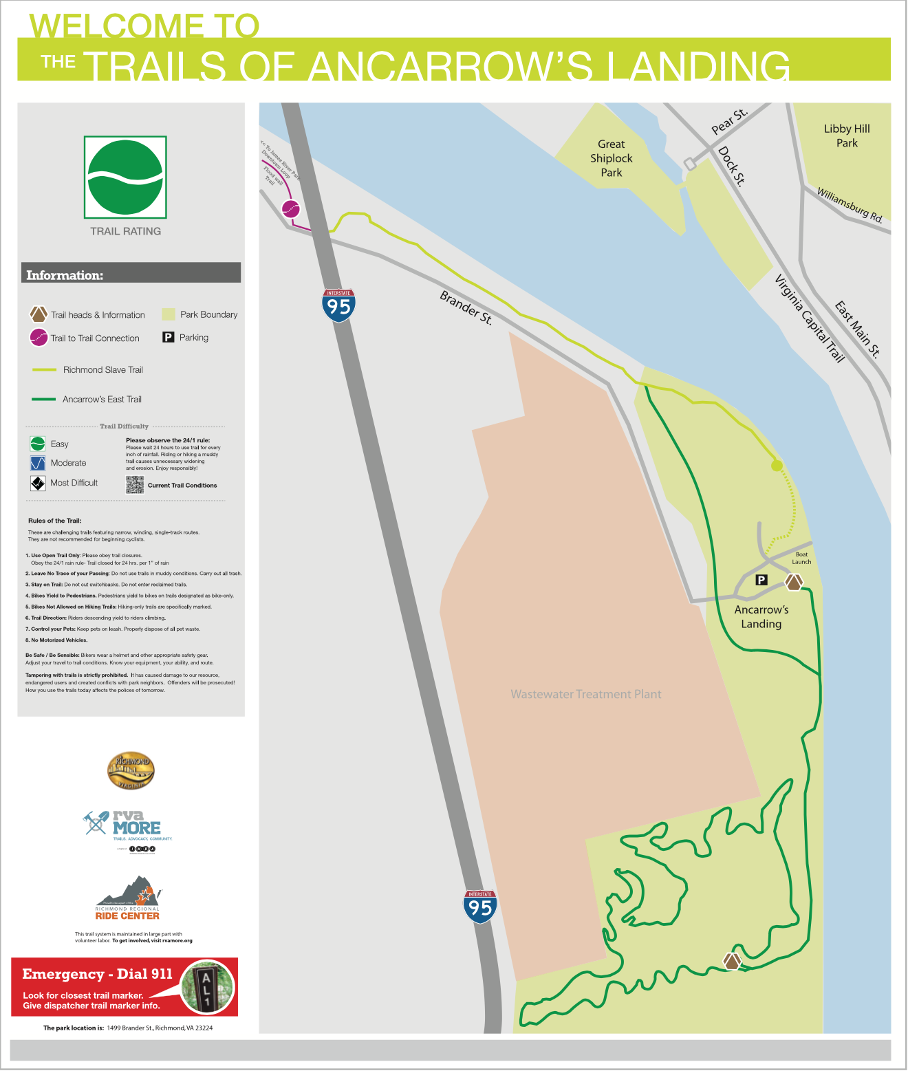 Ancarrows Landing Map